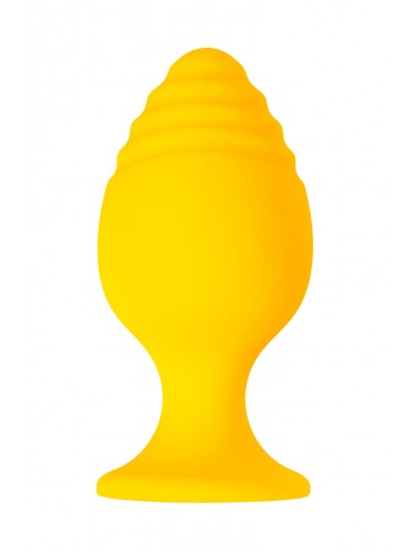Анальная втулка TODO BY TOYFA RIFFLE, силикон, желтый, 6 см