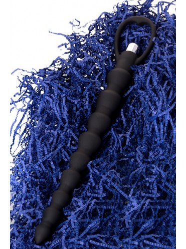 Анальная цепочка TOYFA A-TOYS CHERAN, силикон, черный, 32,7 см