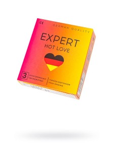 Возбуждающие презервативы EXPERT Hot Love Germany 3 шт. (с разогревающим эффектом)