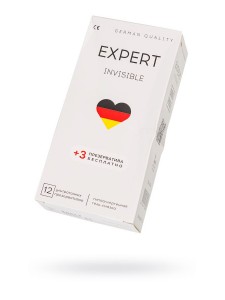 Презервативы EXPERT Invisible Germany 12шт +(3 бесплатно), ультратонкие