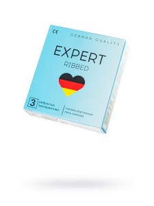 Презервативы EXPERT Ribbed Germany 3 шт. (ребристые)