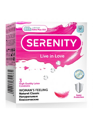 Классические Натуральные Презервативы Serenity WOMAN’S FEELING 3 шт. 