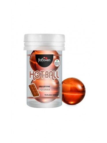 Лубрикант AROMATIC HOT BALL на масляной основе в виде двух шариков с ароматом шоколада.