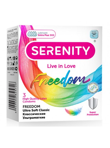 Classic Ультрамягкие Презервативы Классические Serenity FREEDOM Ultra Soft 3 шт. 