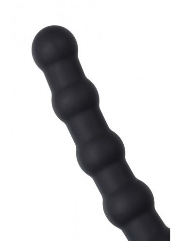 Насадка на пенис для двойного проникновения BLACK&RED BY TOYFA, силикон, черная, 19,5 см