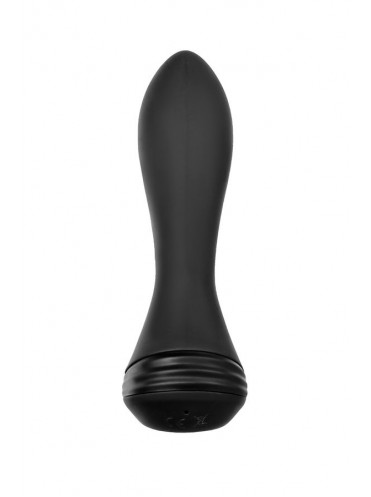 Надувная анальная вибровтулка на пульте ДУ POPO Pleasure Phoenix, силикон, черный, 13,5 см