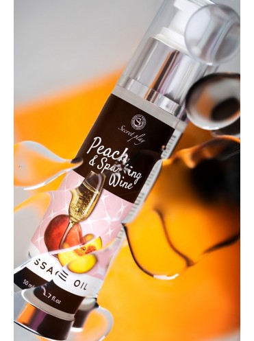 Массажное масло SECRET PLAY с ароматом персика и шампанского, 50 мл