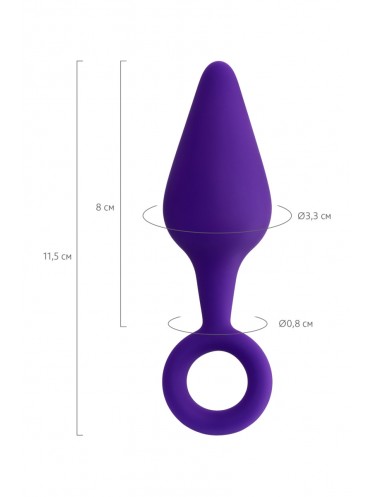 Анальная втулка TODO BY TOYFA BUNG, силикон, фиолетовая, 11,5 см, Ø 3,3 см