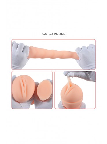 Вибромастурбатор реалистичный вагина, TPR, телесный, 21 см