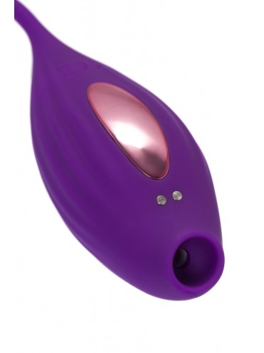 Двойной вибро-вакуумный стимулятор клитора JOS GINNY, силикон, фиолетовый, 31 см