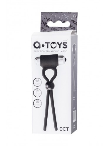 Лассо на пенис A-TOYS BY TOYFA ECT, силикон, черное, 14 см