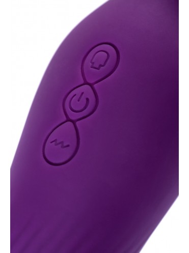 Стимулятор 2 в 1 JOS KISOM, силикон, фиолетовый, 24 см