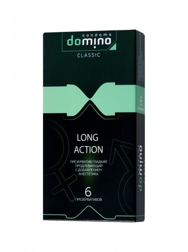 Презервативы DOMINO CLASSIC LONG ACTION 6 шт, 18 см