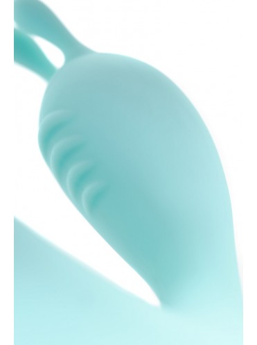 Вибратор с клиторальным стимулятор FLOVETTA BY TOYFA IRIS, силикон, мятный, 22 см