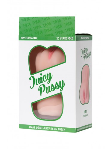 Мастурбатор реалистичный TOYFA JUICY PUSSY, HOT, возрастная серия 25 летняя, вагина, TPR, телесный