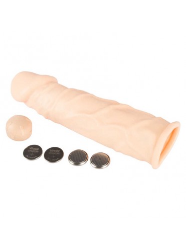 Насадка-удлинитель на пенис с вибрацией You2Toys Silicone Extension Vibrating, телесная