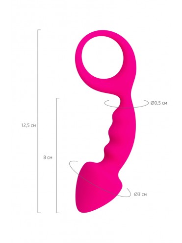 Анальная втулка TODO BY TOYFA BONG, силиконовая розовая, 12,5 см, Ø 3 см