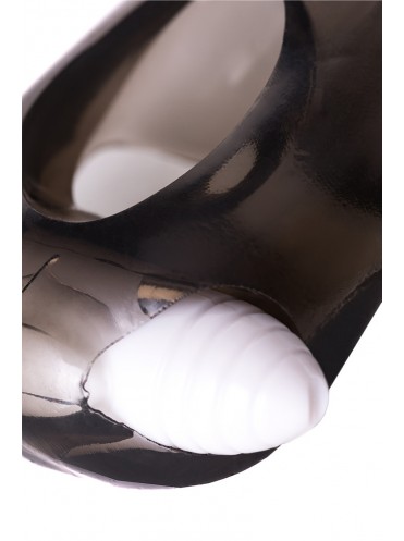 Насадка TOYFA XLOVER, для увеличения размера с вибрацией,TPE, черная прозрачная, 15,5 см