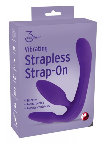 Страпон "Vibrating Strapless Strap-On 3" с вибрацией на ДУ