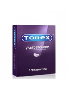 Презервативы ультратонкие гладкие TOREX, 3 шт