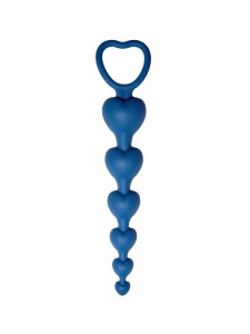 Анальная цепочка Love Beam, силикон, диаметр до 3,2 см, длина 19 , цвет кобальт