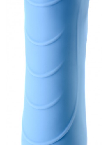 Вибратор с функцией нагрева и пульсирующими шариками PHYSICS FAHRENHEIT голубой 19 см