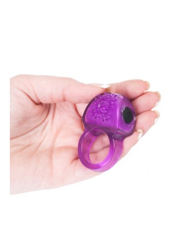 Эластичное эрекционное кольцо MY HOOP с вибро-стимулятором клитора фиолетовое