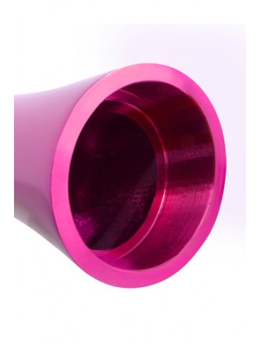Гладкий, тихий и мощный Вибромассажер PURE ALUMINIUM - PINK MEDIUM рельефный розовый