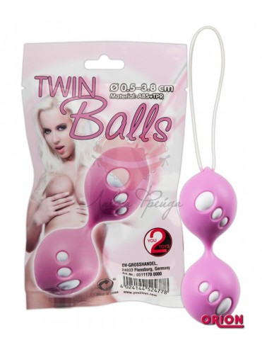Вагинальные шарики Twin Balls розовые