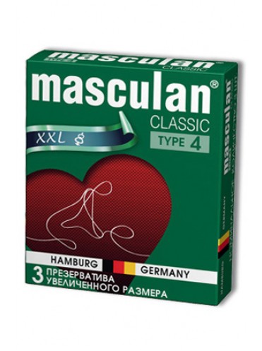 Masculan Classic 4, 3 шт Увеличенного размера